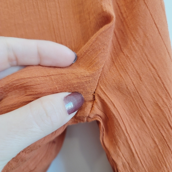 OSO Casuals Orange Boho Blouse Top Women's Size Small - Picture 2 of 8